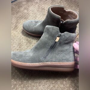 Clarks Gray Ankle Boots